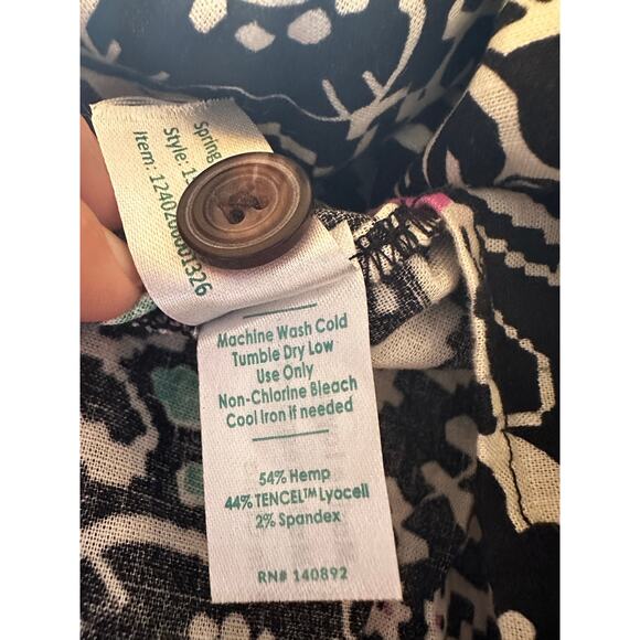 Marine Layer Camila Mini Dress Floral Block Print Black Pink NWT Size Medium - Picture 5 of 7
